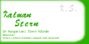 kalman stern business card